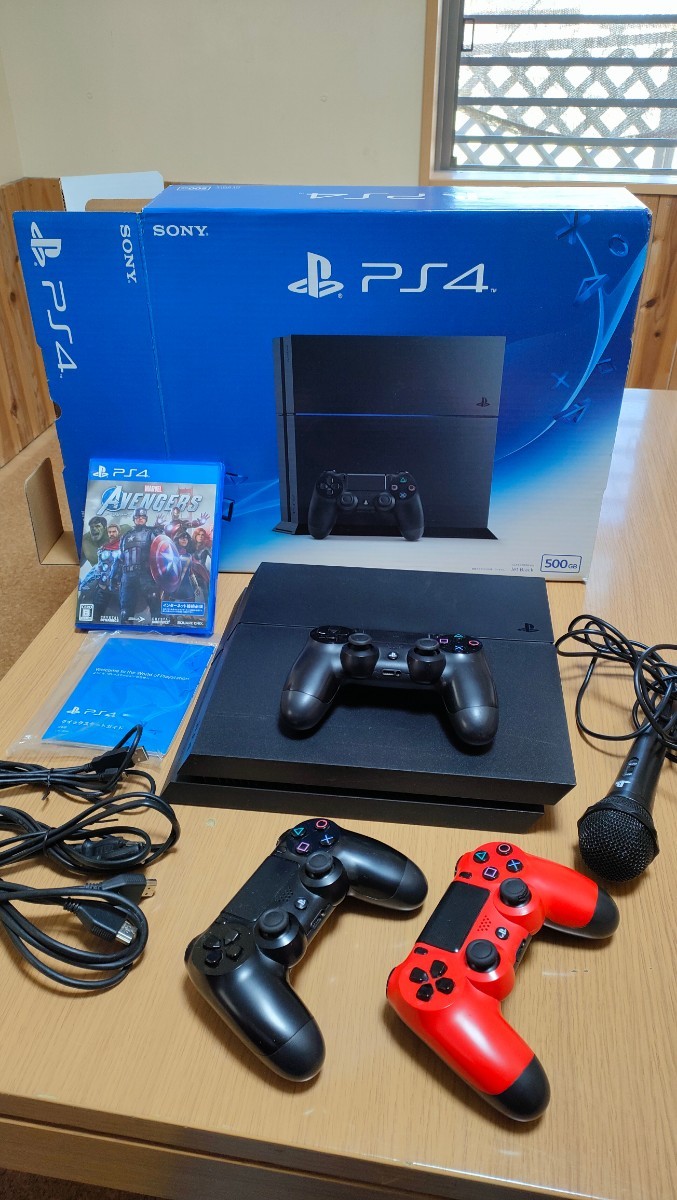 動作品 PS4本体 chu-1200a 500GB リモコン2個おまけ付(¥22,000) sler