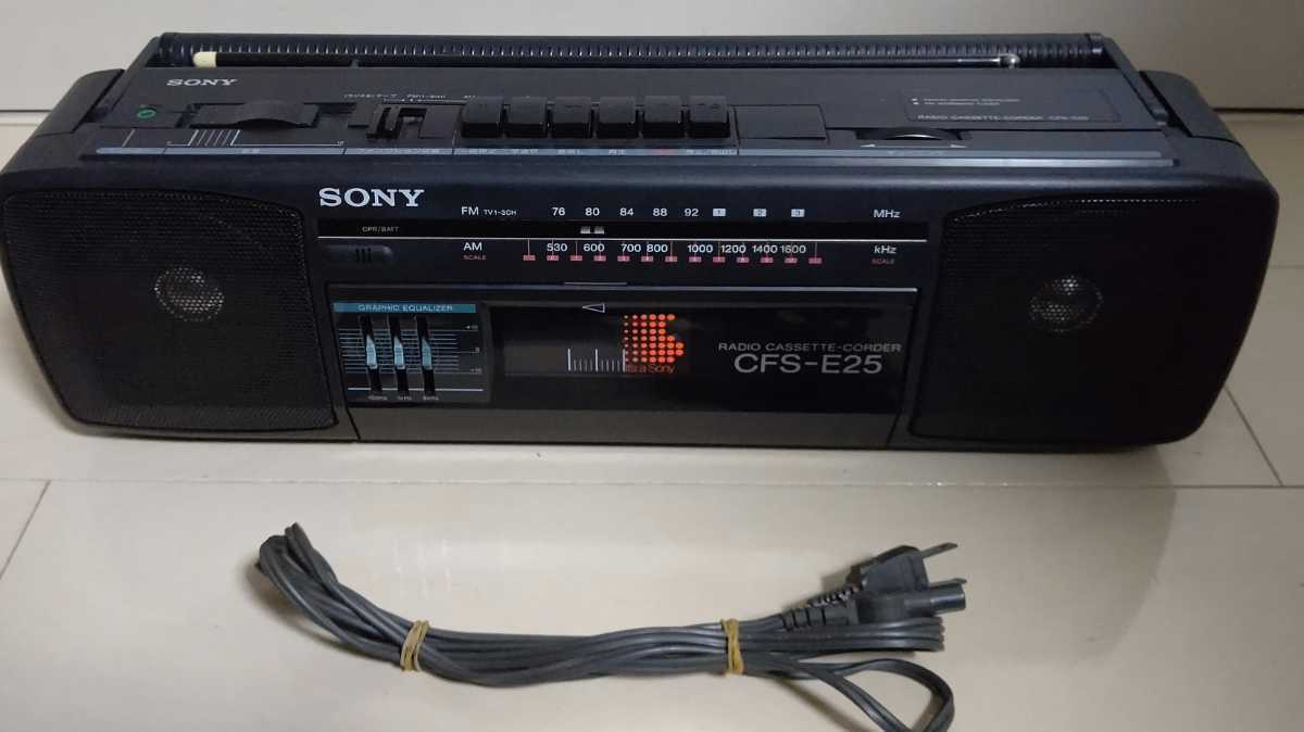SONY ソニー ラジオカセットレコーダー　CFS-E25 ラジカセ ジャンク_画像1
