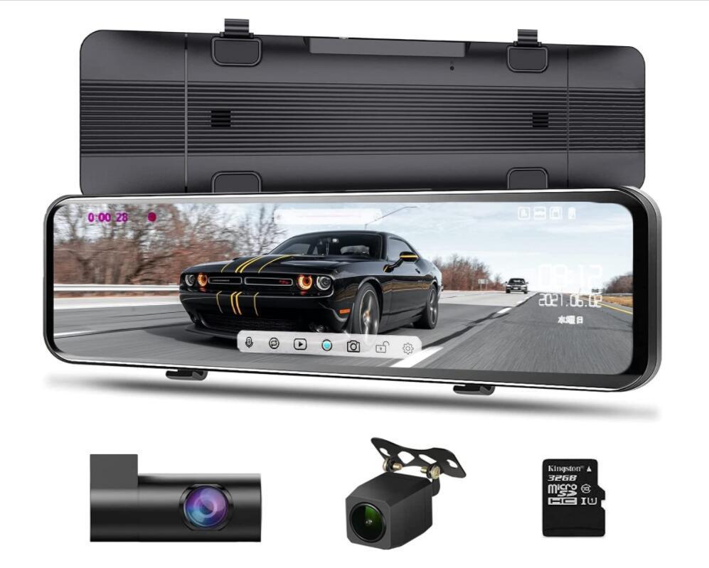 年最新版 ドライブレコーダー ミラー型 前後カメラ 分離型 人気