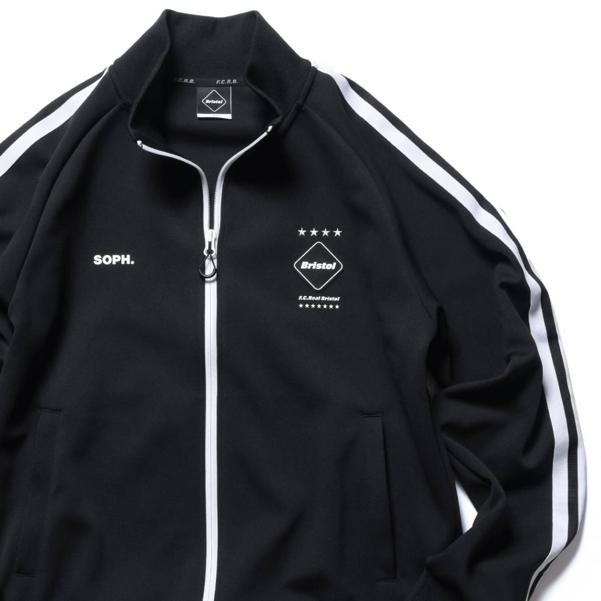 新品XL☆FCRBトラックジャケットF.C.Real BristolブルゾンF.C.R.BトレーニングジャージTRAINING TRACK  JACKETブリストル22SS黒Black2022SS