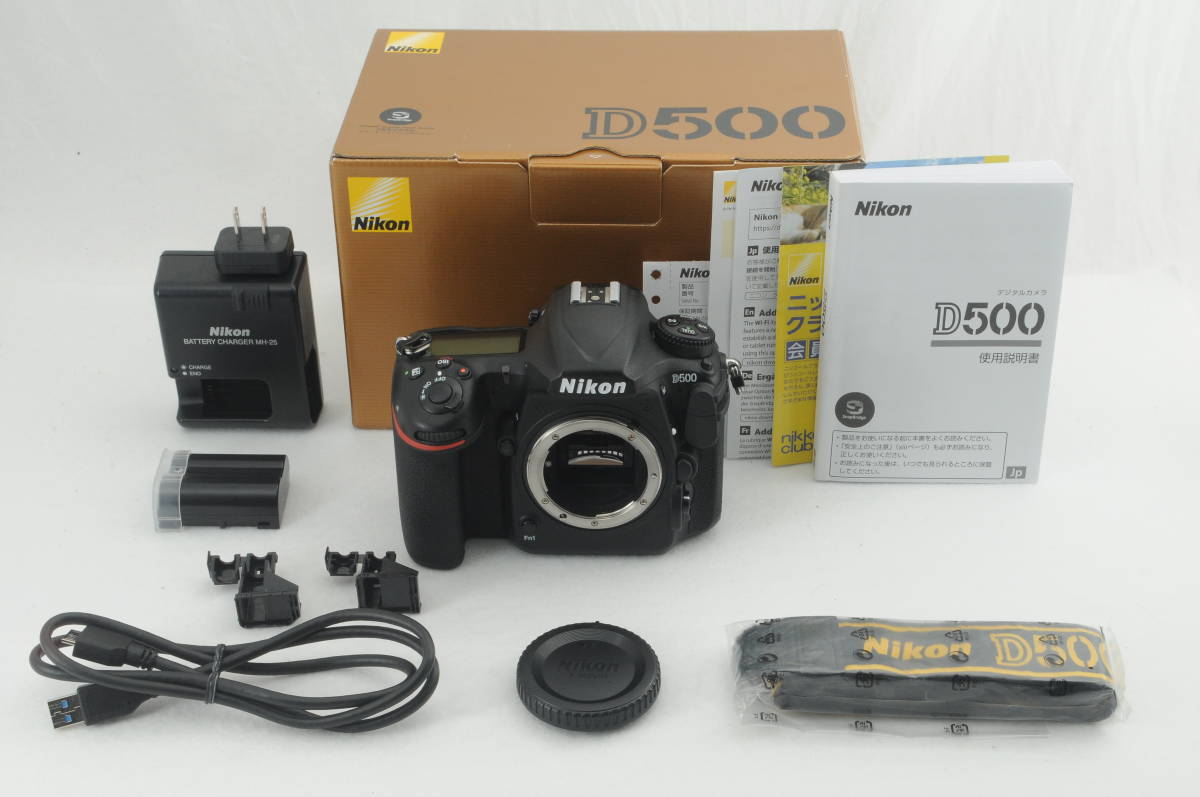 超美品】NIKON ニコン D500 バッテリー劣化度0 清潔感溢れる外観 高