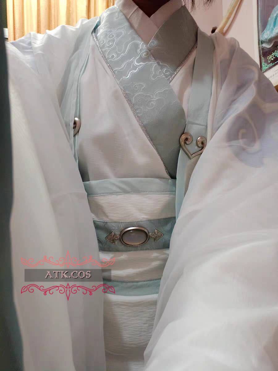 T124 公式 魔道祖師 藍忘機 成人 コスプレ 武器 剣 ウィッグ 靴