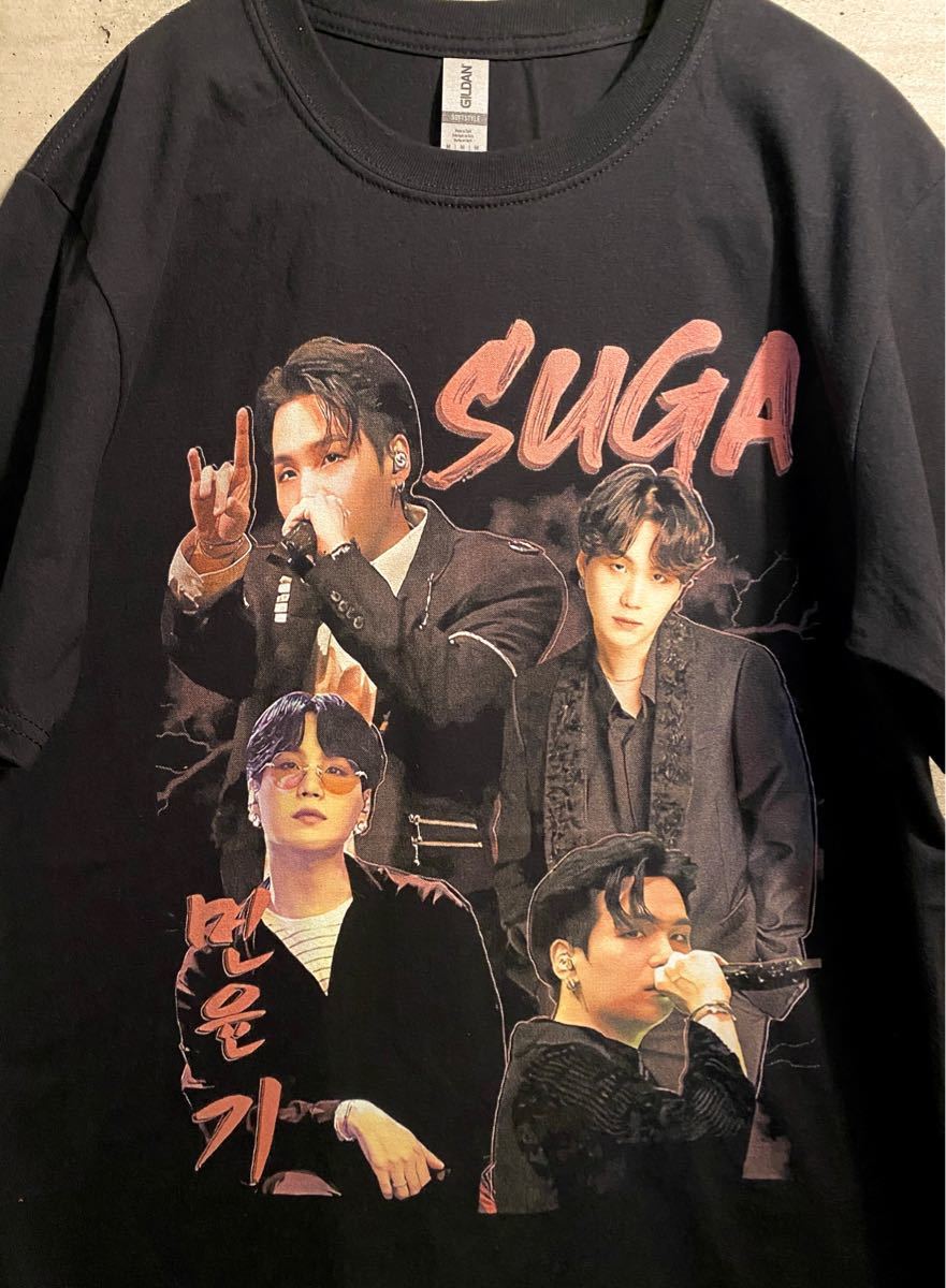 BTS ユンギ SUGA  Agust D HIPHOP  Tシャツ  新品 ヴィンテージ風
