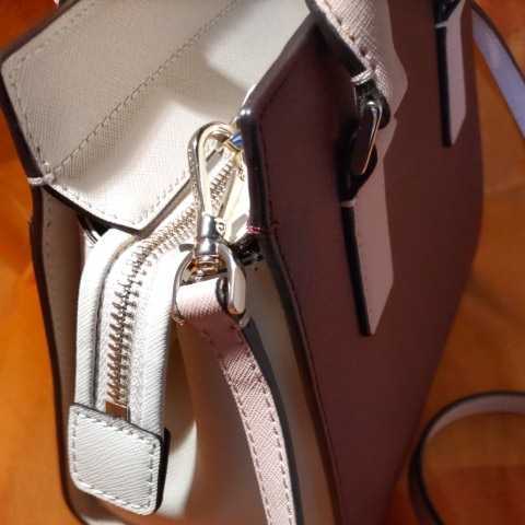 kate spade Kate Spade pink beige 2way original leather handbag spring bag, shoulder bag, smaller bag, dark red, wine red 