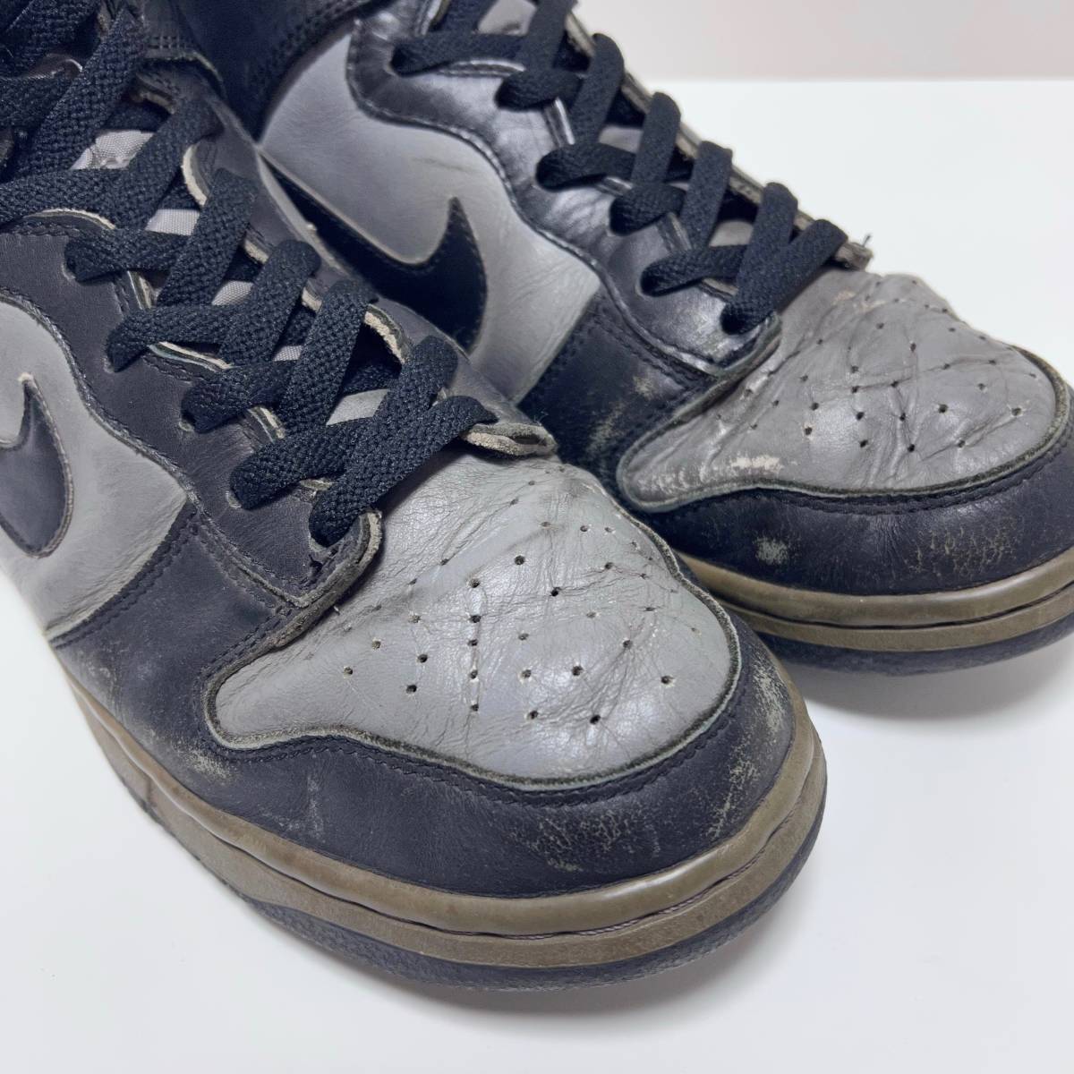 国内初の直営店 NIKE ナイキ DUNK HI ダンクハイ 黒×灰 スニーカー