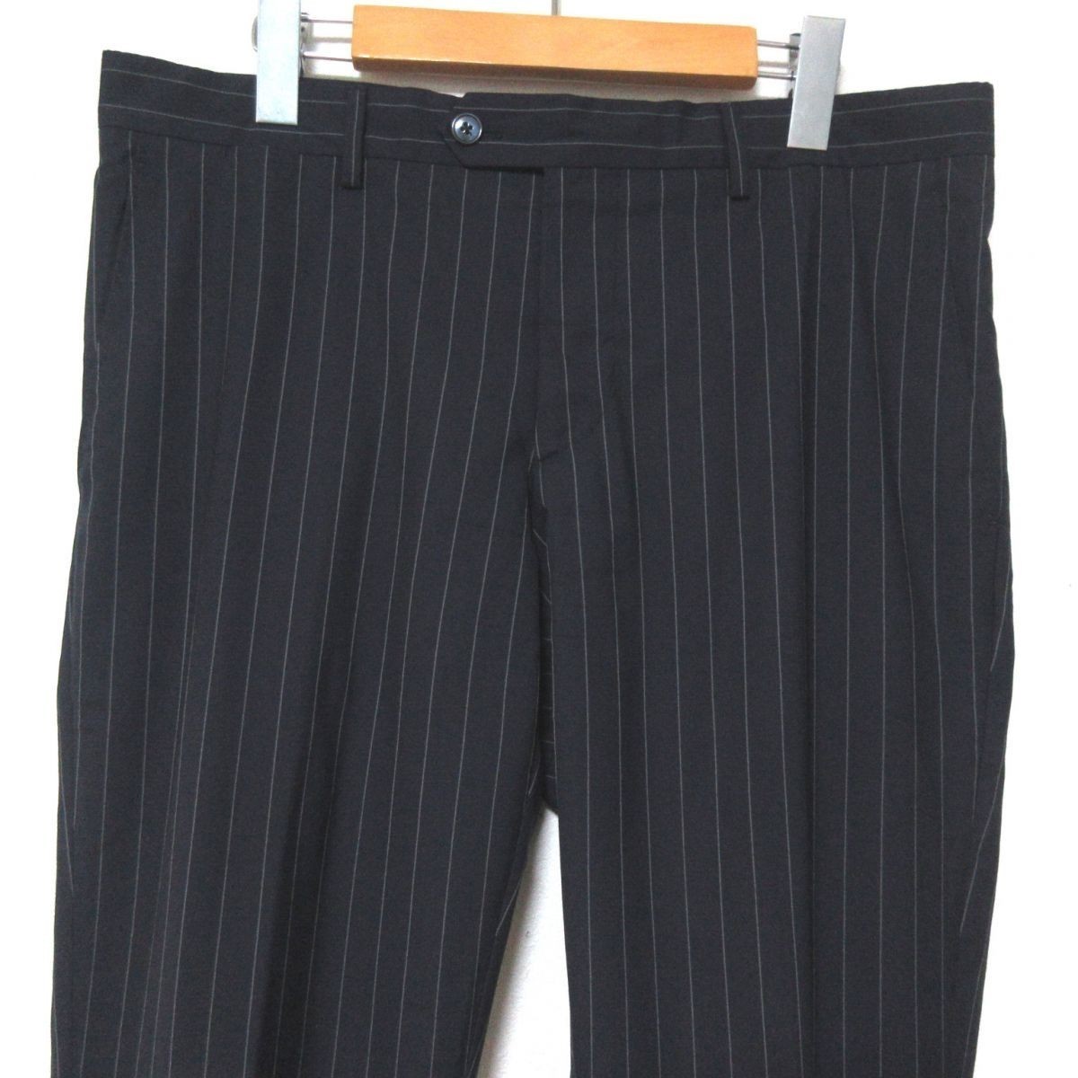 良品 LARDINI ラルディーニ 段返り3B ピンストライプ シングル ウール