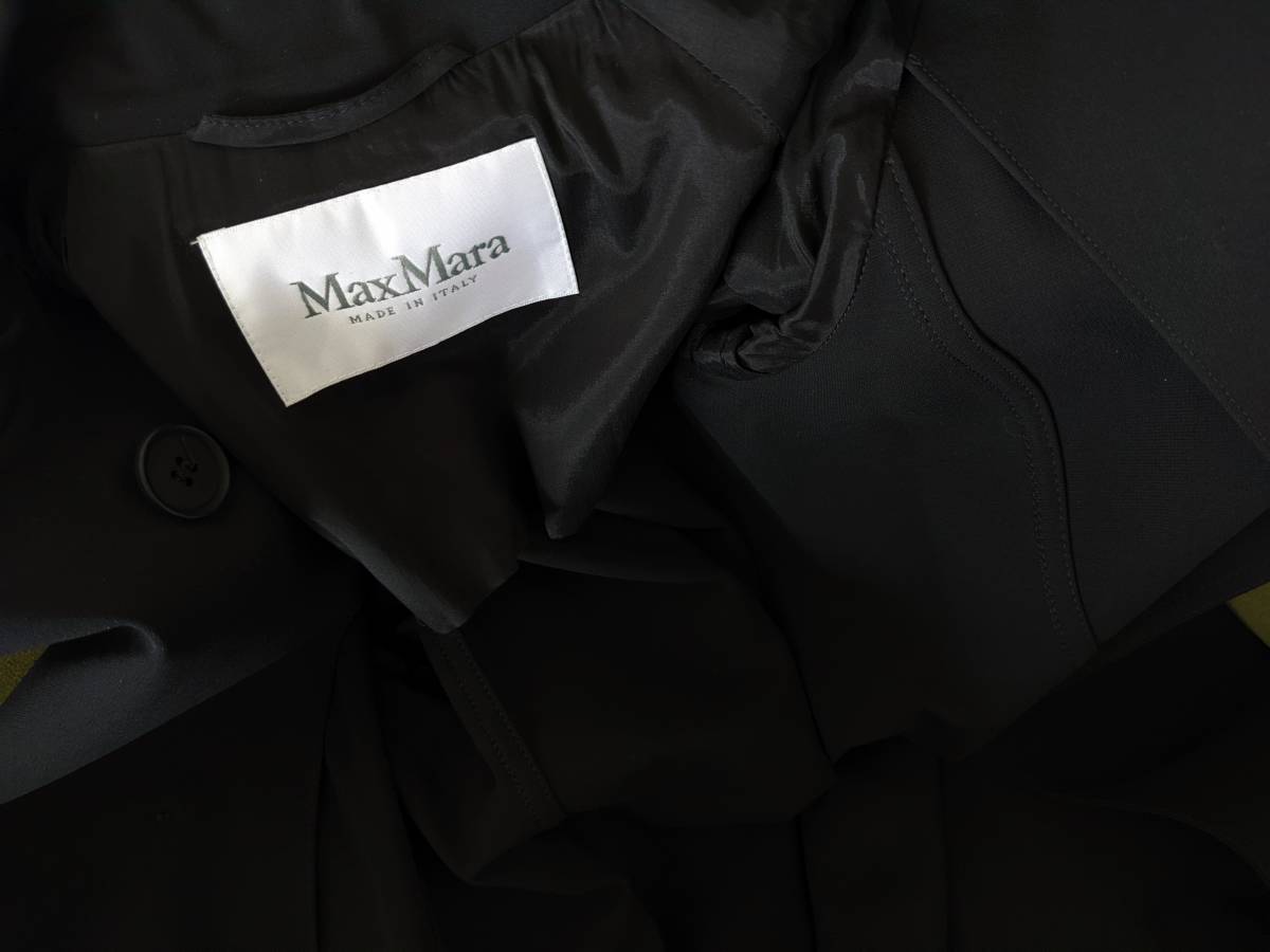 ヤフオク! - MaxMara/マックスマーラ/白タグ/トレンチコート/黒...