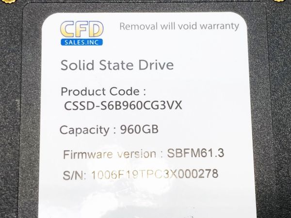 CFD SSD 960GB 内蔵SSD 記憶媒体 CSSD-S6B960CG3VX SK-4Y0310004 -  www.institutoreaction.com.br
