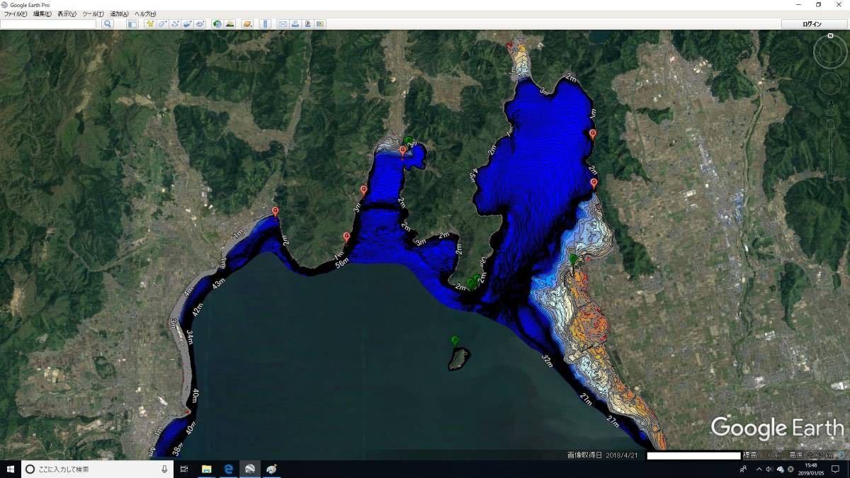 格安人気 H31.1作成(Ver1.0) スマホ・モバイル用GoogleEarth用琵琶湖 モニター5型~