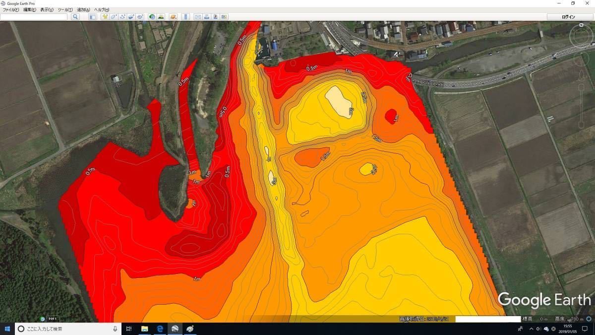 お歳暮 2024 H31.1作成(Ver1.0) スマホ・モバイル用GoogleEarth用琵琶湖 モニター5型~