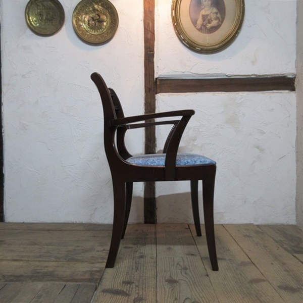 ダイニングチェア ウィリアムモリス アームチェア 椅子 イス 木製 マホガニー 英国 イギリス アンティーク 家具 DININGCHAIR 4553d_画像6