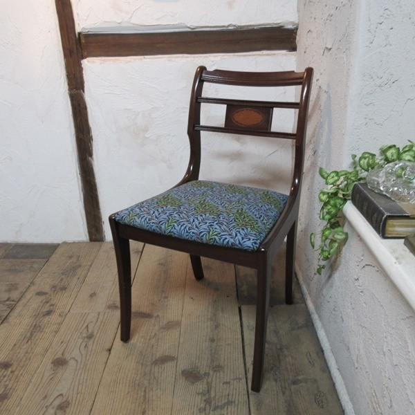 ダイニングチェア ウィリアムモリス リージェンシー イス 木製 マホガニー 英国 イギリス アンティーク 家具 DININGCHAIR 4557d