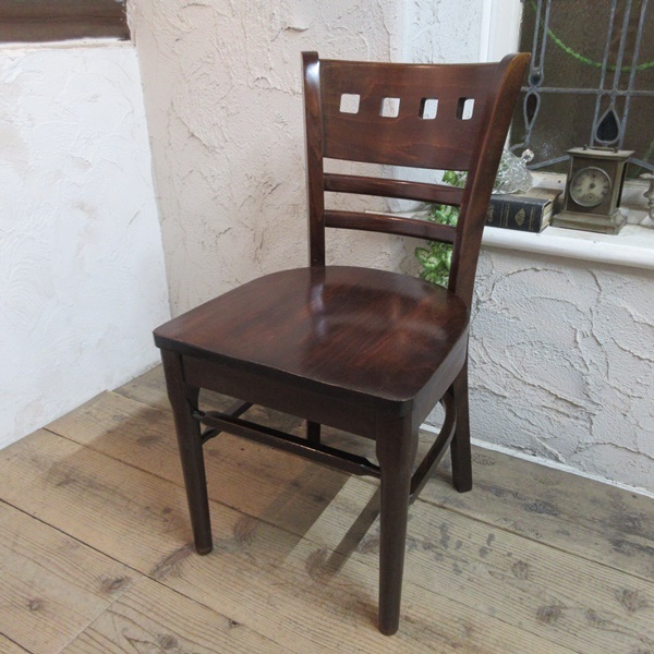 イギリス アンティーク 家具 キッチンチェア 椅子 イス 店舗什器 カフェ 木製 オーク 英国 KITCHENCHAIR 4566d
