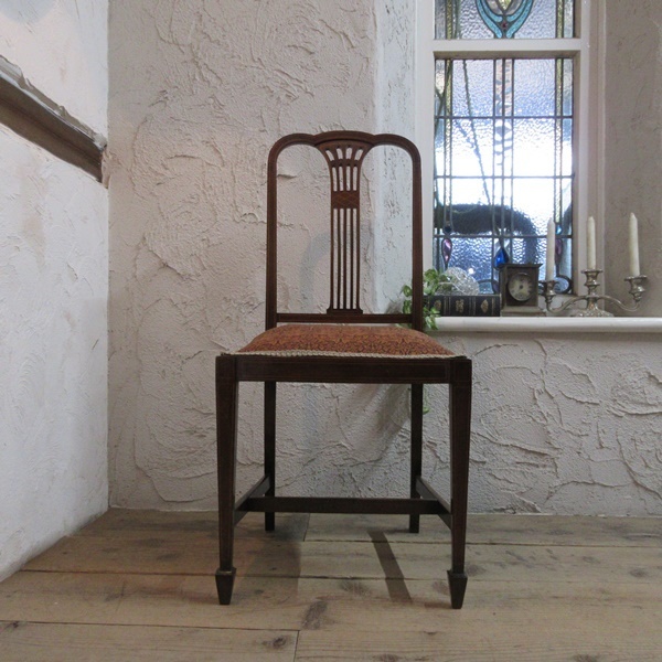 ダイニングチェア ウィリアムモリス 象嵌 椅子 イス 木製 マホガニー