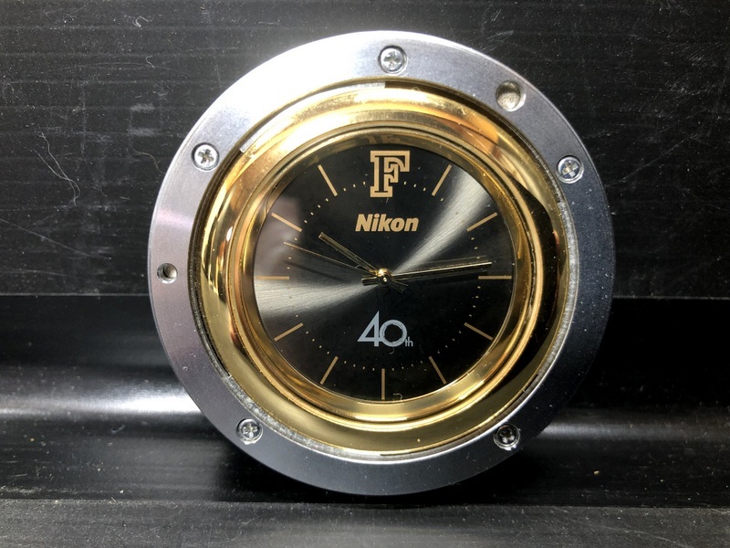 非売品 稀少レア品 Nikon ニコン Fマウントクロック 40周年記念時計 