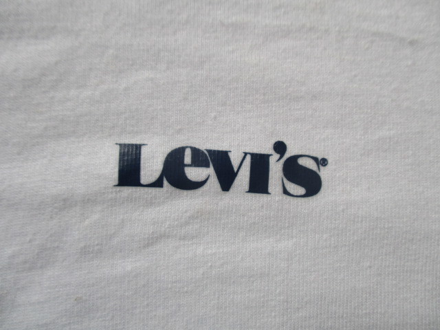 Levi's RELAXED/リーバイス/半袖Tシャツ/左胸ブランドネームプリント/シンプル/ワンポイント/白/ホワイト/Mサイズ(3/29)_画像7