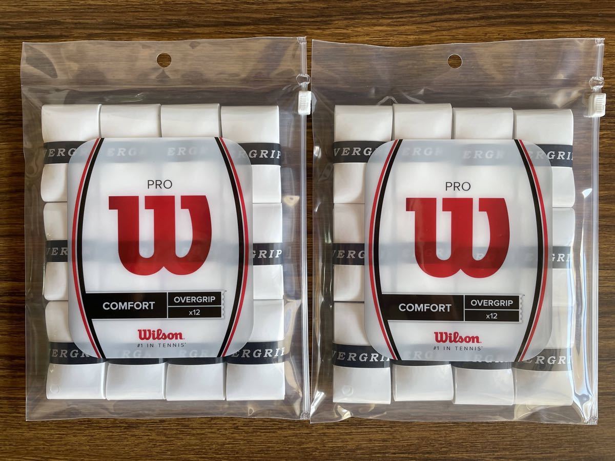 新品】Wilson ウィルソン プロオーバーグリップ ホワイト 日本製 12本