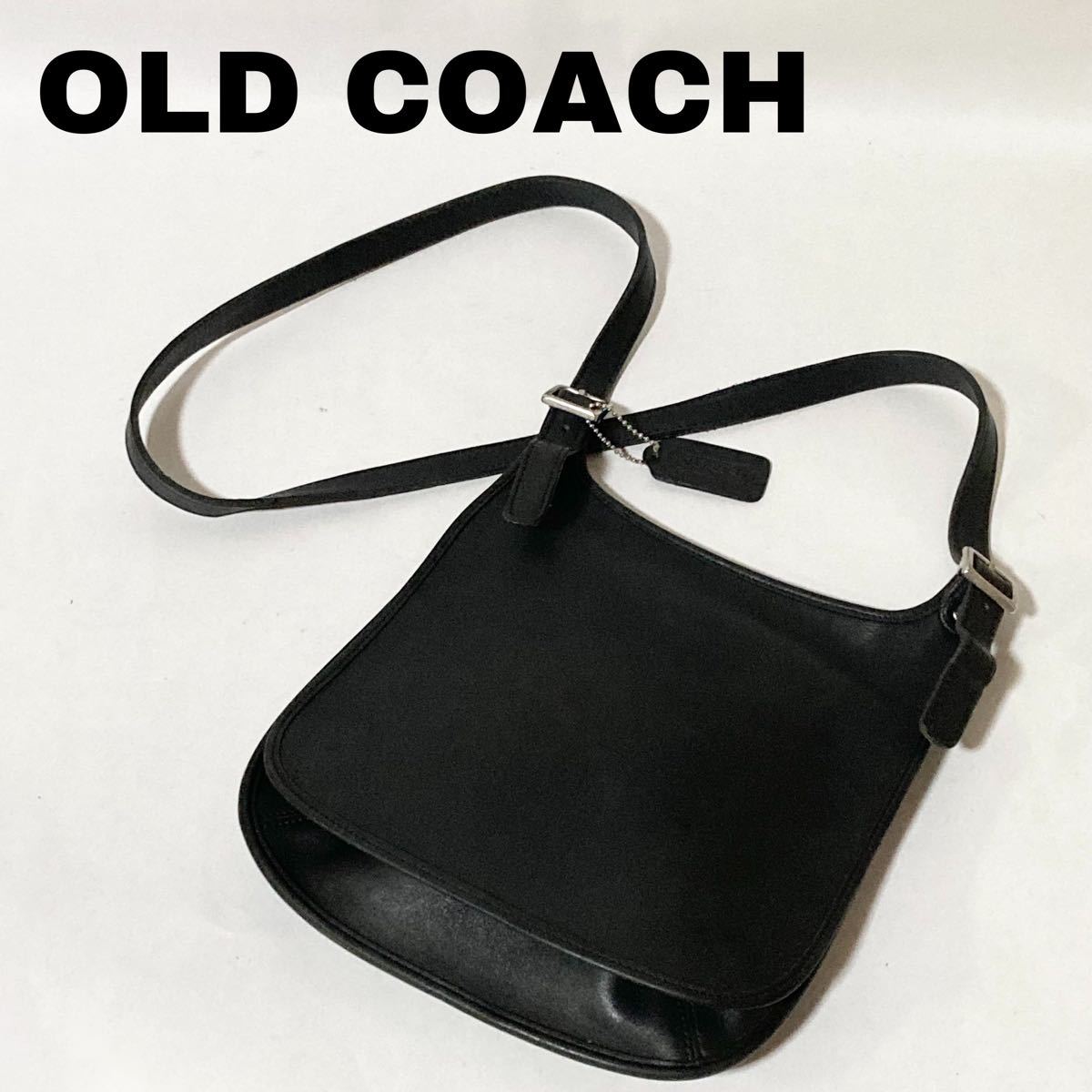 COACH✨オールド コーチ ヴィンテージ 本革 ショルダーバッグ/黒 良品