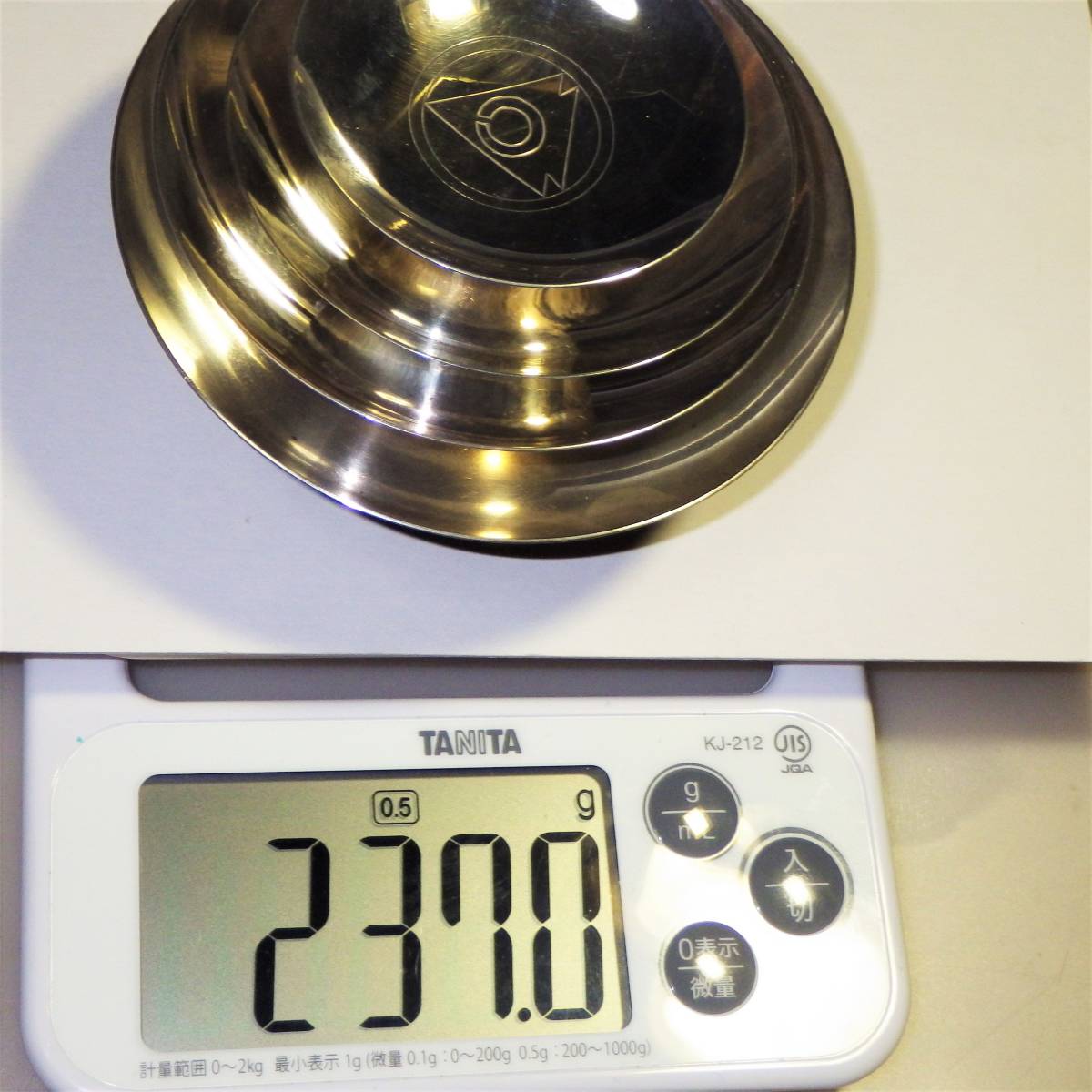 ○銀杯 純銀 総重量 約 237 g 純銀刻印 酒器 銀盃 ic.sch.id