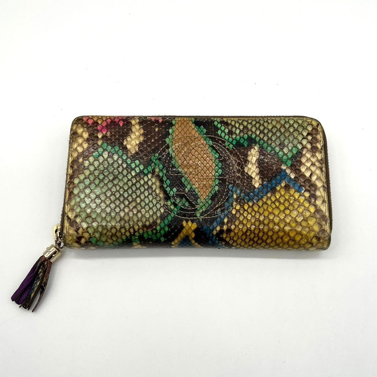 1円 【高級・未使用】 GUCCI グッチ ソーホー パイソンレザー 長 1円 【高級・未使用】 GUCCI グッチ ソーホー パイソンレザー 長