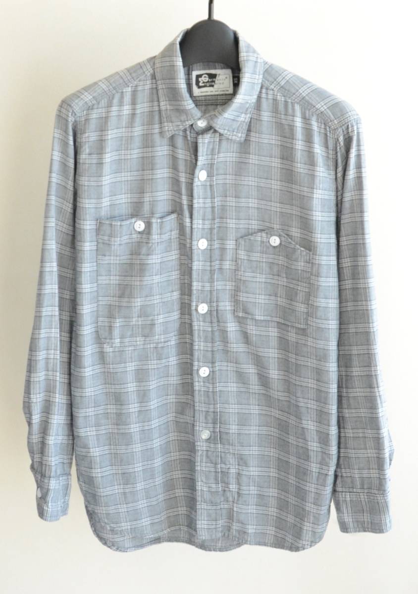 USA производства одежда, сконструированная и изготовленная на научной основе гора poke проверка рубашка серый size XS
