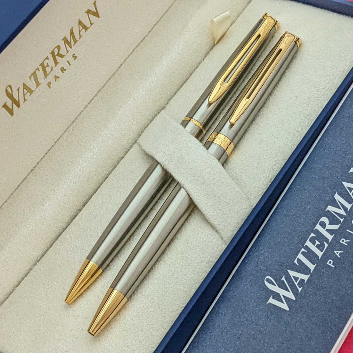 [未使用新品]　WATERMAN　ウォーターマン　メトロポリタン　エッセンシャル　ステンレススチールGT　シャープペンシル　ボールペン　2K1548_専用化粧箱・取扱説明書有ります。