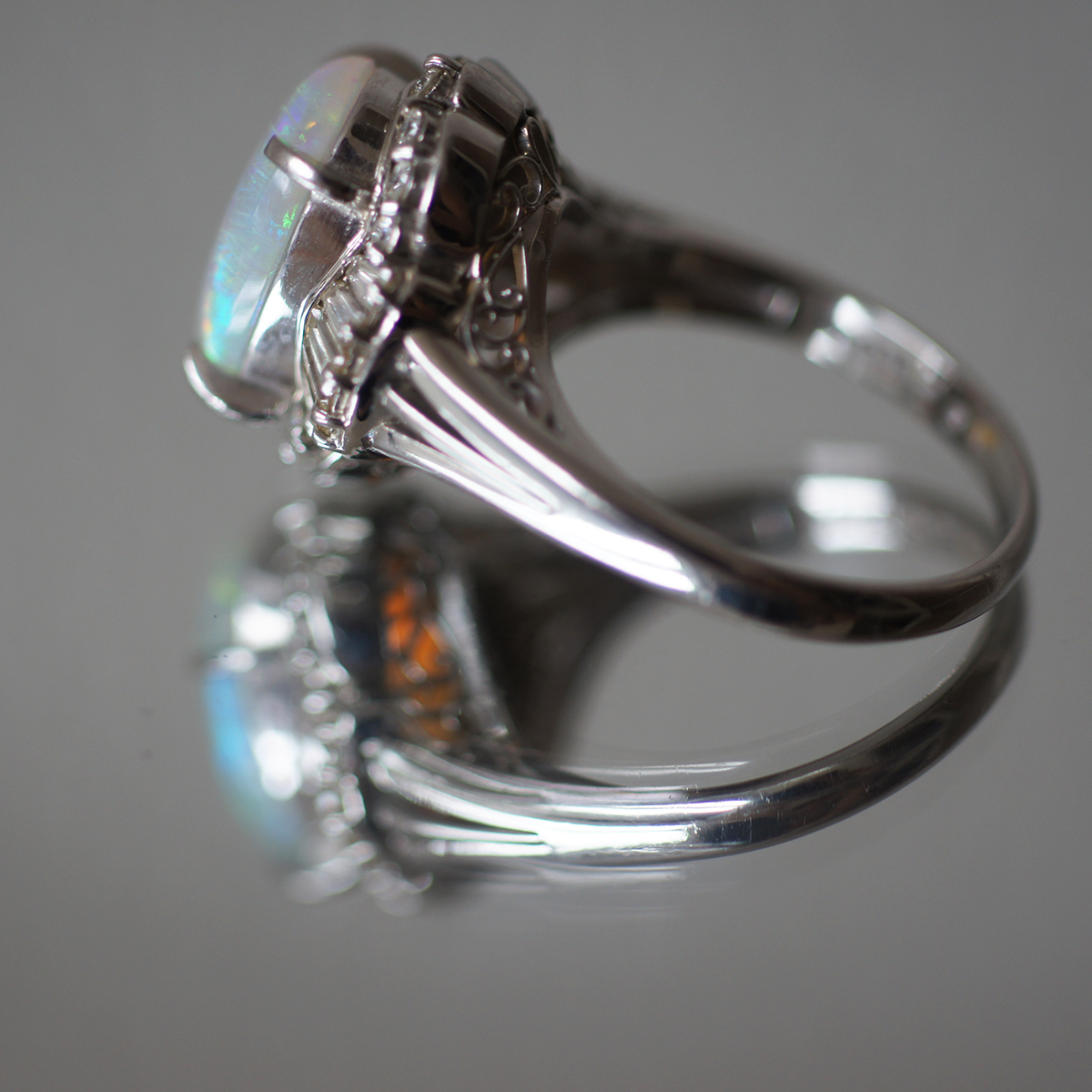 Pt 900 0.66ct 2.84ct 10g 15号 アクセサリー オパール ジュエリー ...