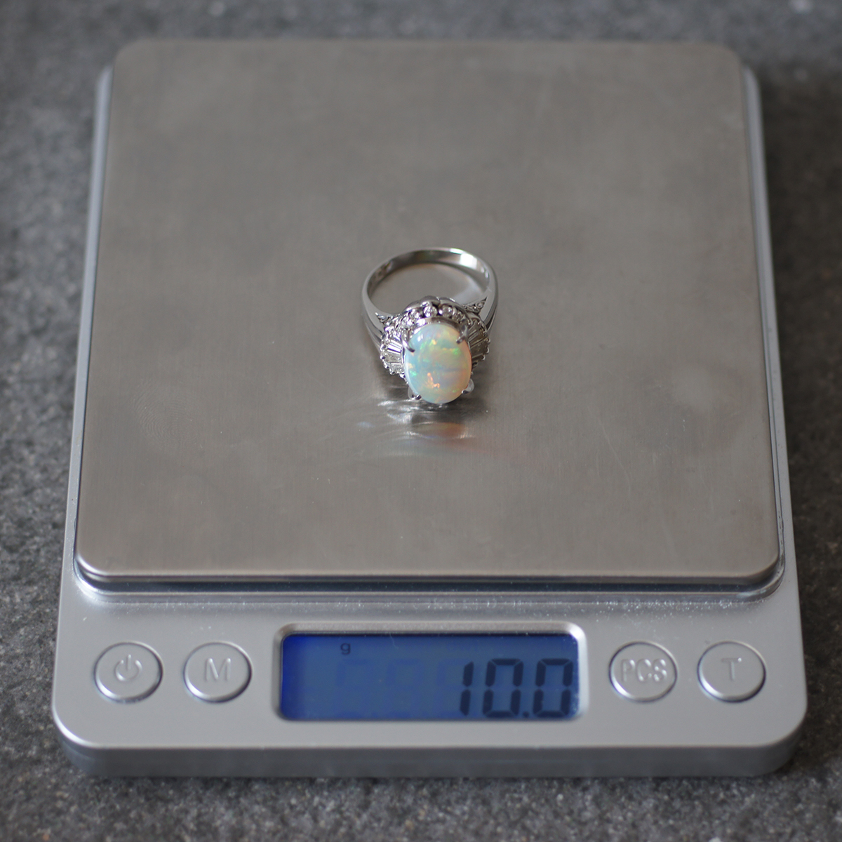 Pt 900 0.66ct 2.84ct 10g 15号 アクセサリー オパール ジュエリー ...