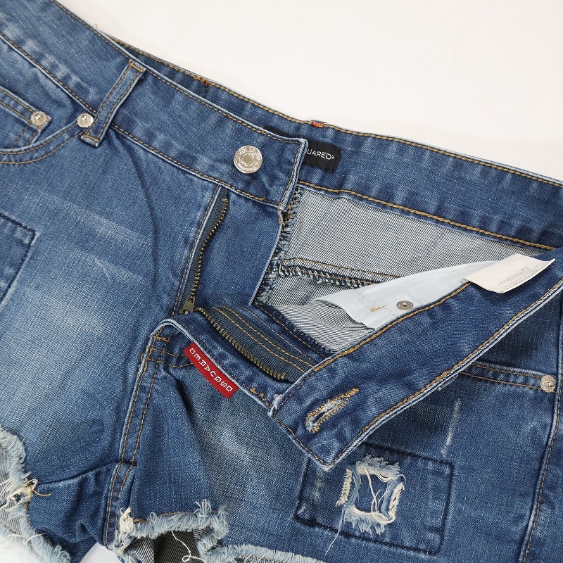 DSQUARED2 ディースクエアード ショートデニムパンツ レディース