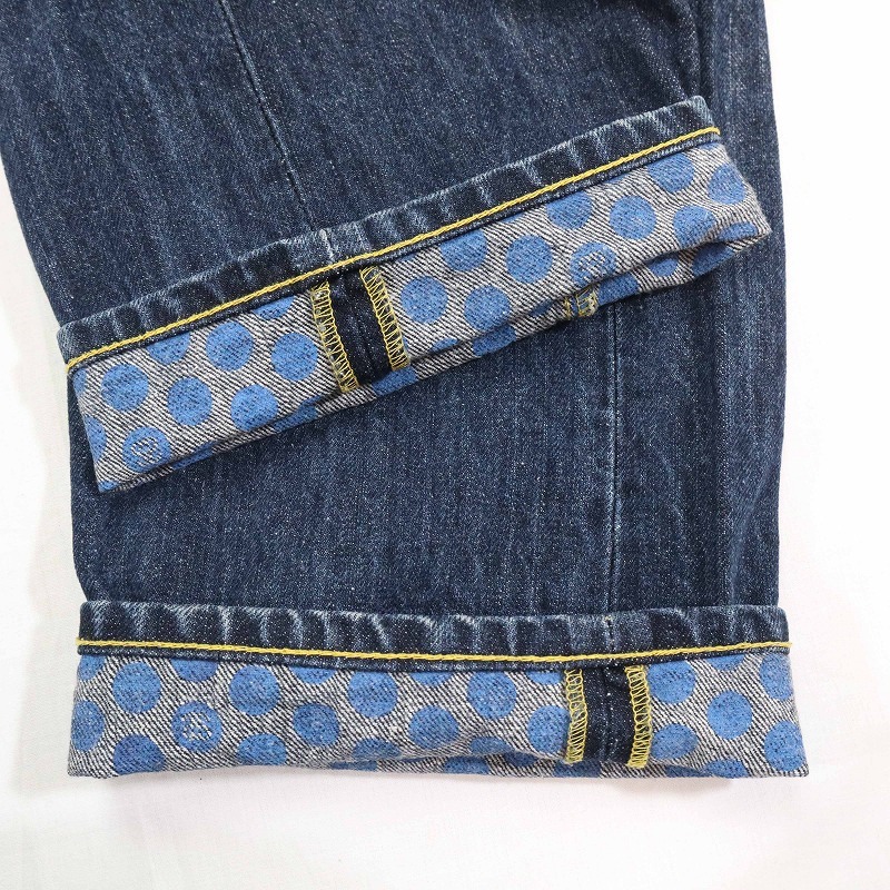 STUSSY ステューシー バックロゴ刺繍 ストレートデニム 水玉 STUSSY ステューシー バックロゴ刺繍 ストレートデニム 水玉