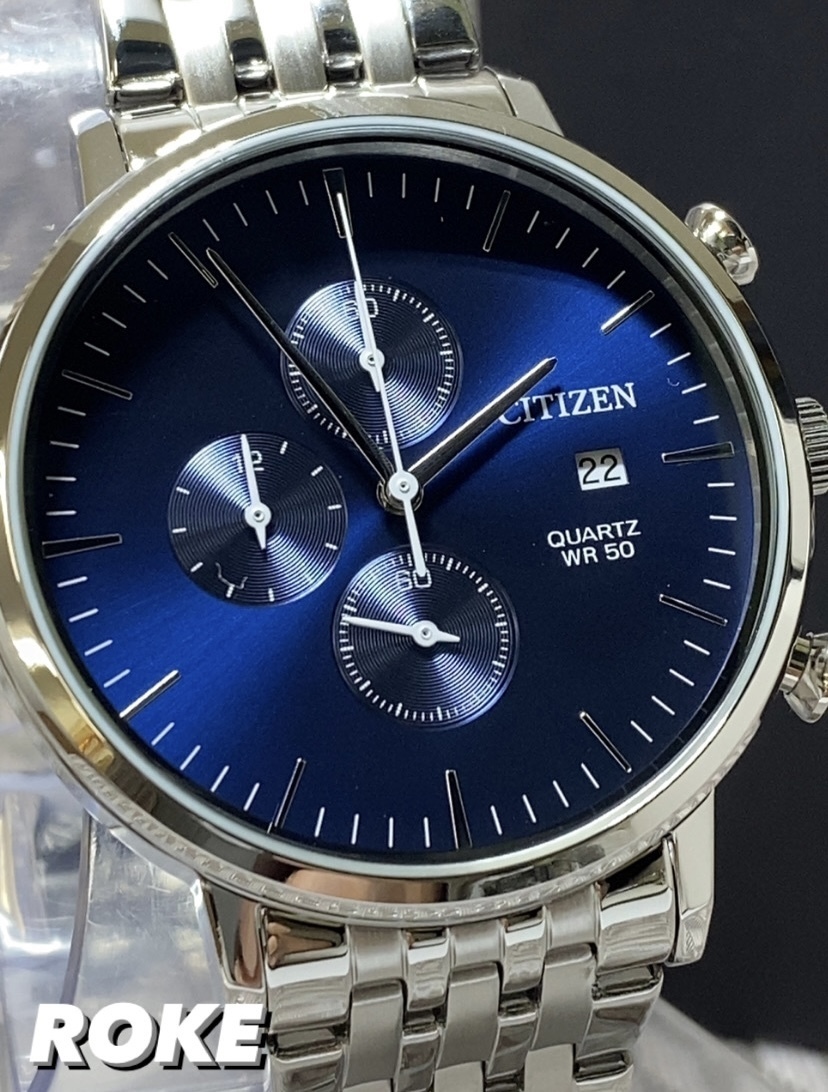 新品 シチズン CITIZEN 正規品 腕時計 カレンダー クロノグラフ ブルー