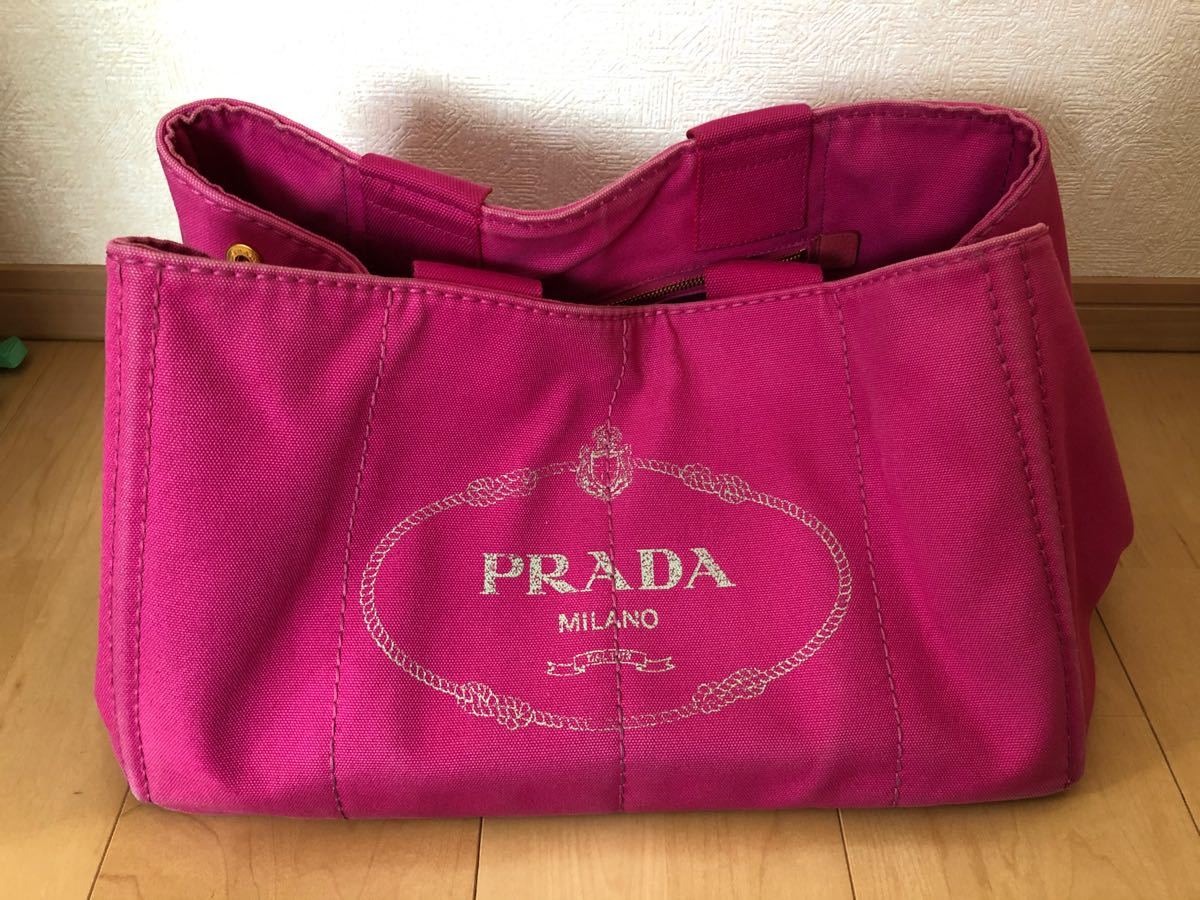 割引クーポン 美品 大人気プラダカナパハンドバッグ PRADA BAG/プラダ