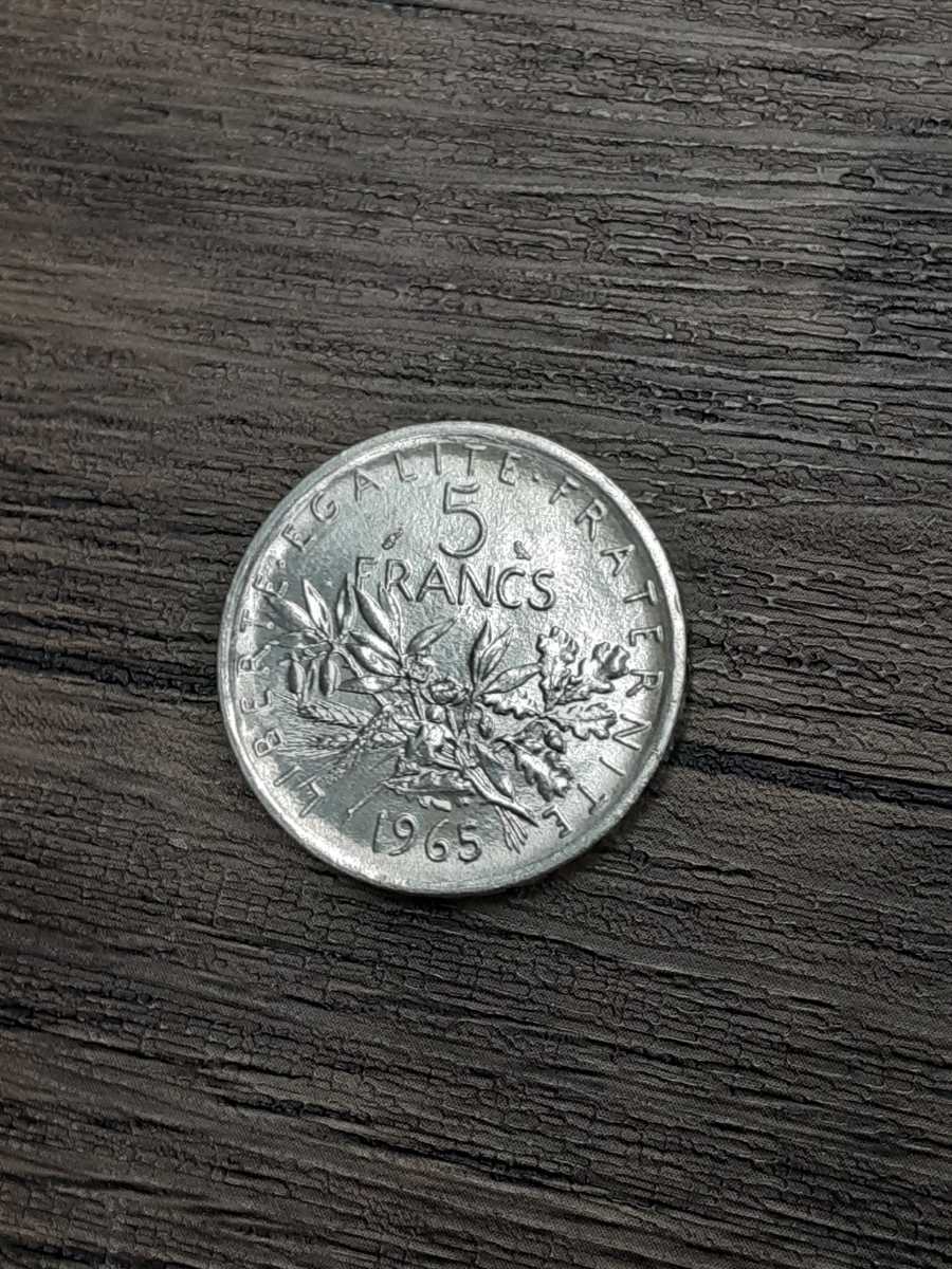 アンティークコイン フランス 種を撒く人 1965年 5フラン銀貨 | www