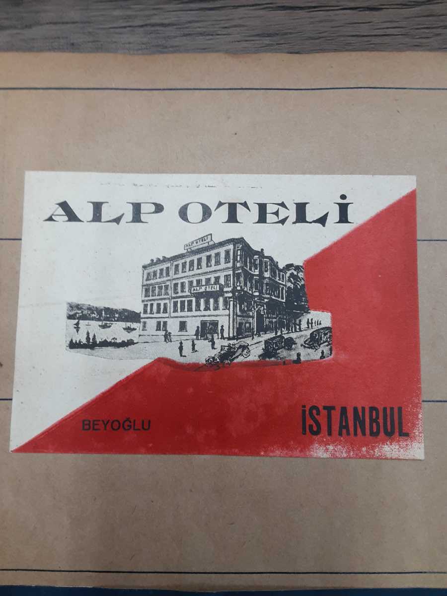アンティーク　ホテルステッカー　トルコ　イスタンブール　アルプホテル　トゥカテリアンホテル　各1枚_画像2