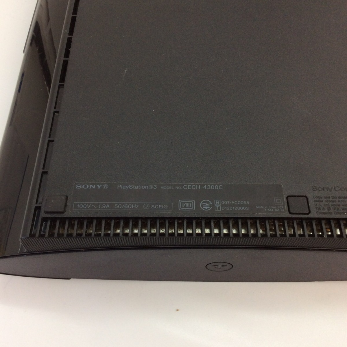 05Y7672★1円～【PS3】本体 CECH-4300C 500GB 箱・説明書他付属 中古品 動作確認済み_画像4