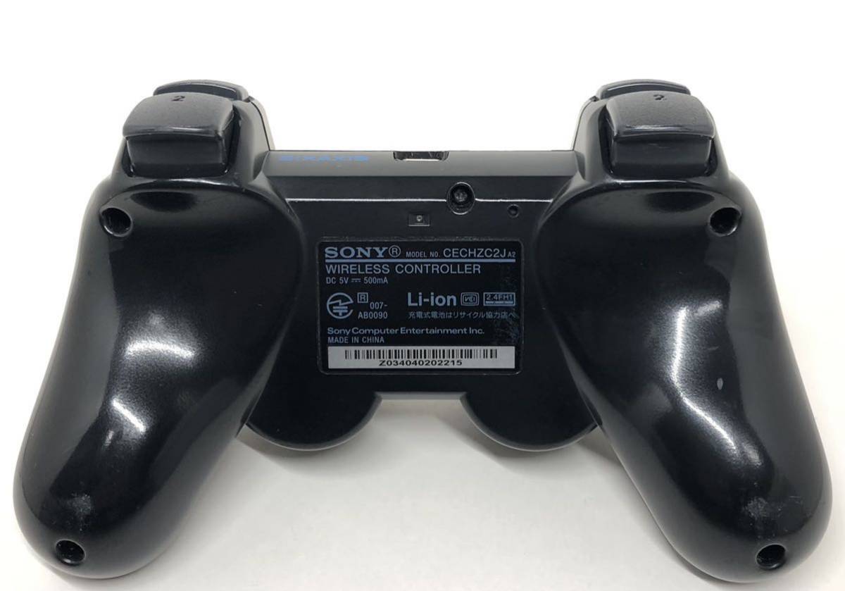 PS3 コントローラー 純正 黒 ブラック ディアルショック3 DUALSHOCK3 SIXAXIS アルコール消毒済 B01