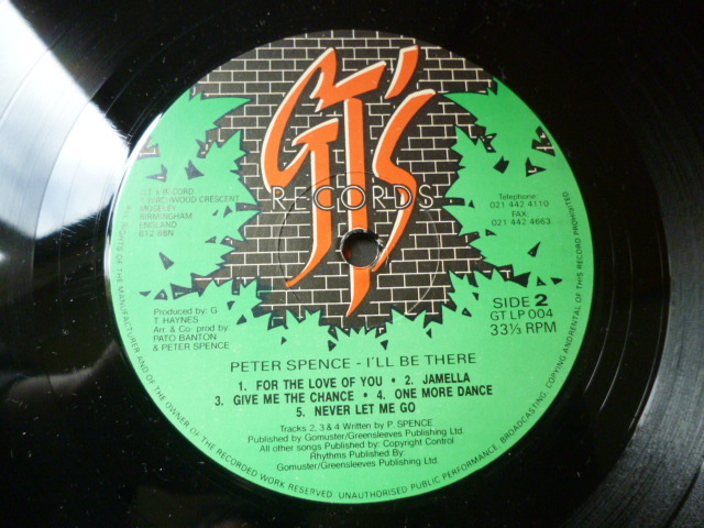 Peter Spence / I'll Be There 名盤 LOVERS ROCK REGGAE LP For The Love Of You / Let's Make Love / Jah Promise / Love Affair / の画像4