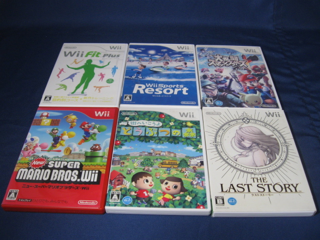 【中古】任天堂 Wii本体・Willリモコン4個・バランスWiiボード・Wiiモーションプラス・ソフト６本　送料無料 