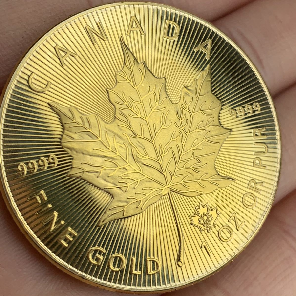 #N2-48 カナダ古銭　メープル金貨　エリザベス2女王　コイン　旧家蔵出　直径39.8mm厚さ2.8mm量目23.6g　希少_画像1
