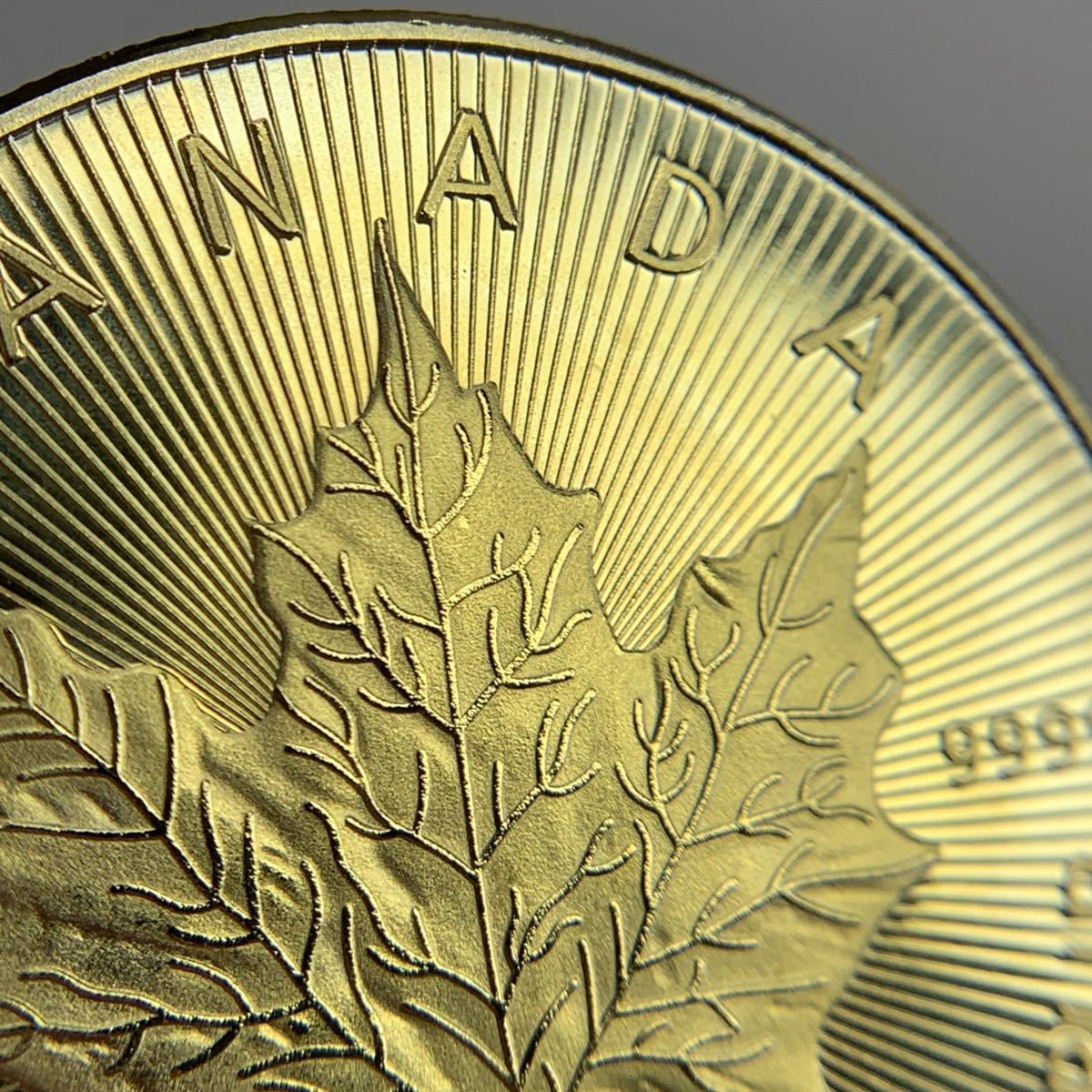 #N2-48 カナダ古銭　メープル金貨　エリザベス2女王　コイン　旧家蔵出　直径39.8mm厚さ2.8mm量目23.6g　希少_画像3