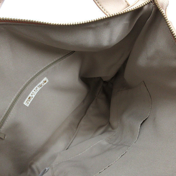 k# Beams /BEAMS HEART synthetic leather PU leather tote bag / beige /BAG/LADIES#184[ used ]