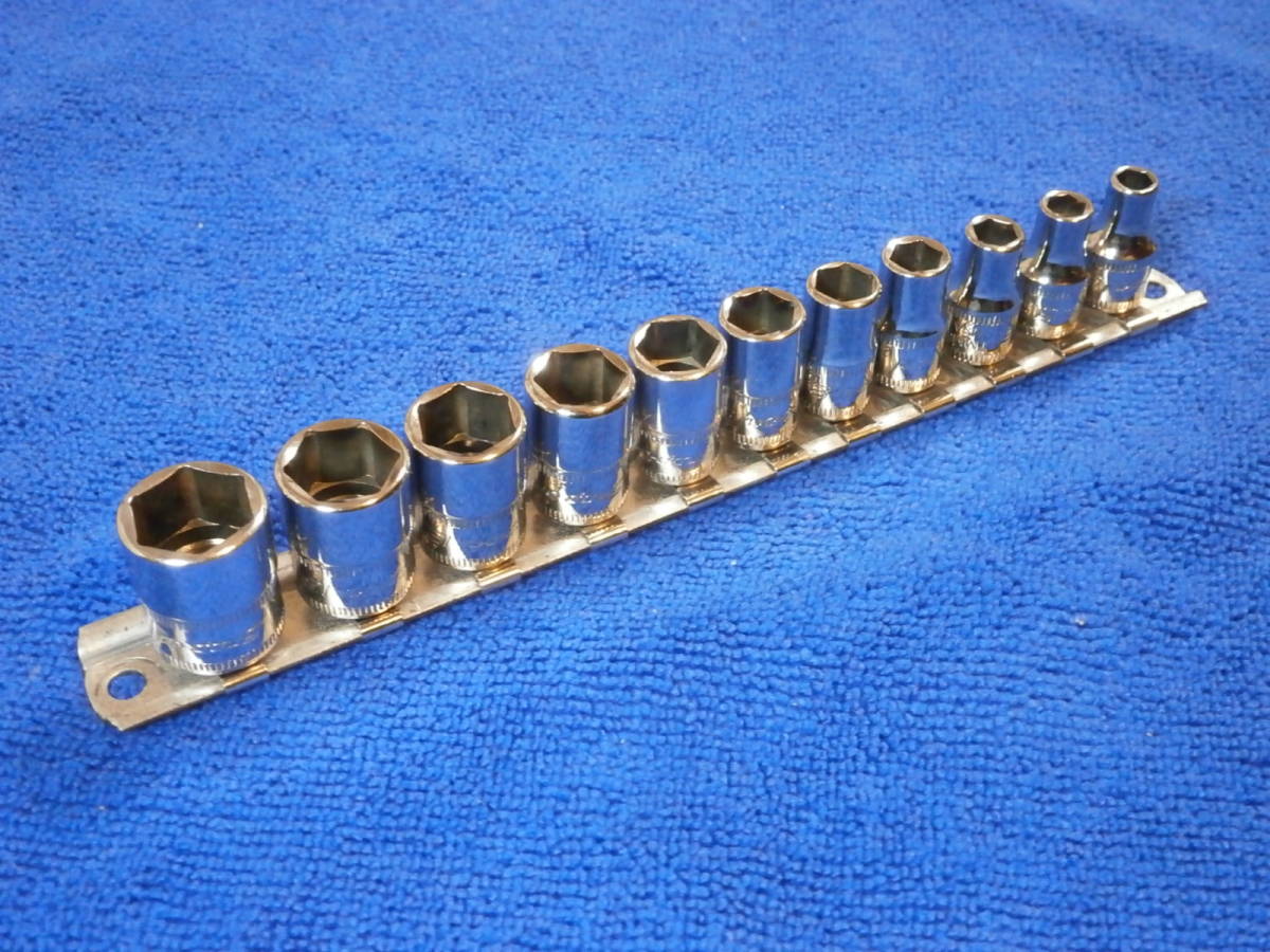 スナップオン Snap-on 差込1/4 (6.3mm) シャローソケット 11個 セット
