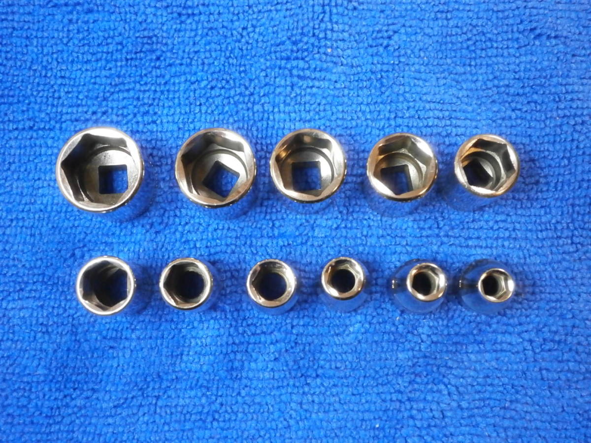 スナップオン Snap-on 差込1/4 (6.3mm) シャローソケット 11個 セット