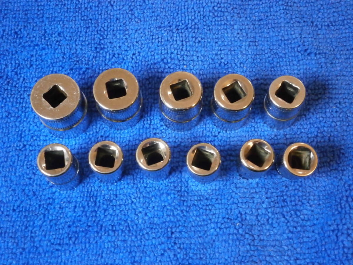 スナップオン Snap-on 差込1/4 (6.3mm) シャローソケット 11個 セット