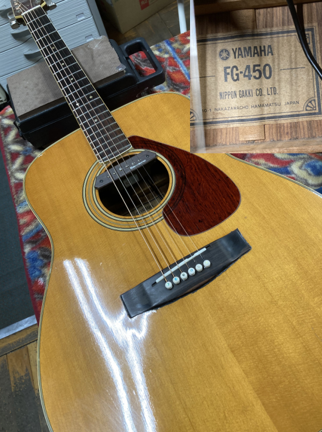 YAMAHA FG-450 グリーンラベル ブリッジに修理歴有ながら、完全調整済