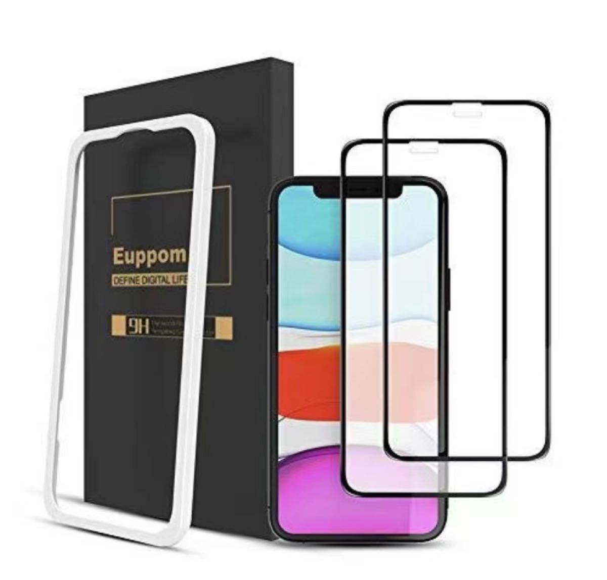 PayPayフリマ｜2枚入 iPhone11 XR 全面保護フィルム強化ガラスフィルム 白 ホワイト