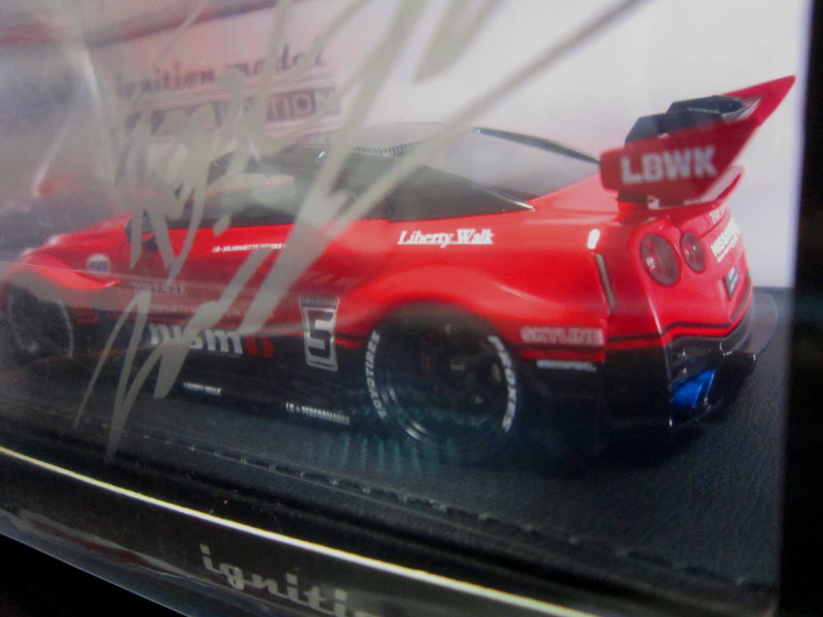 レア! サイン入り未開封! イグニッション 1/43 ★2022東京オートサロン限定 /LB★Silhouette WORKS GT Nissan 35GT-RR /#5フィギュア付きの画像3