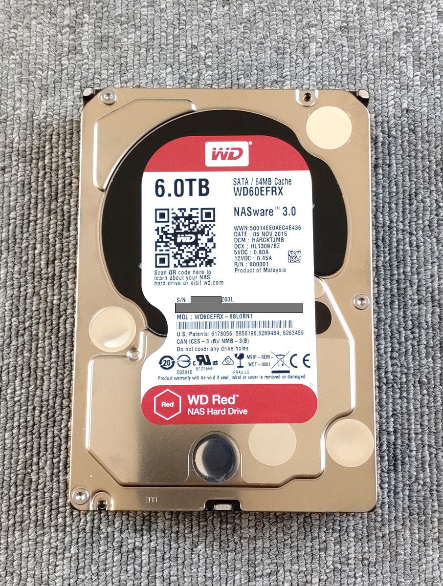 Western Digital WD Red WD60EFRX 6TB SATA 6Gb/s 接続HDD mauria.com