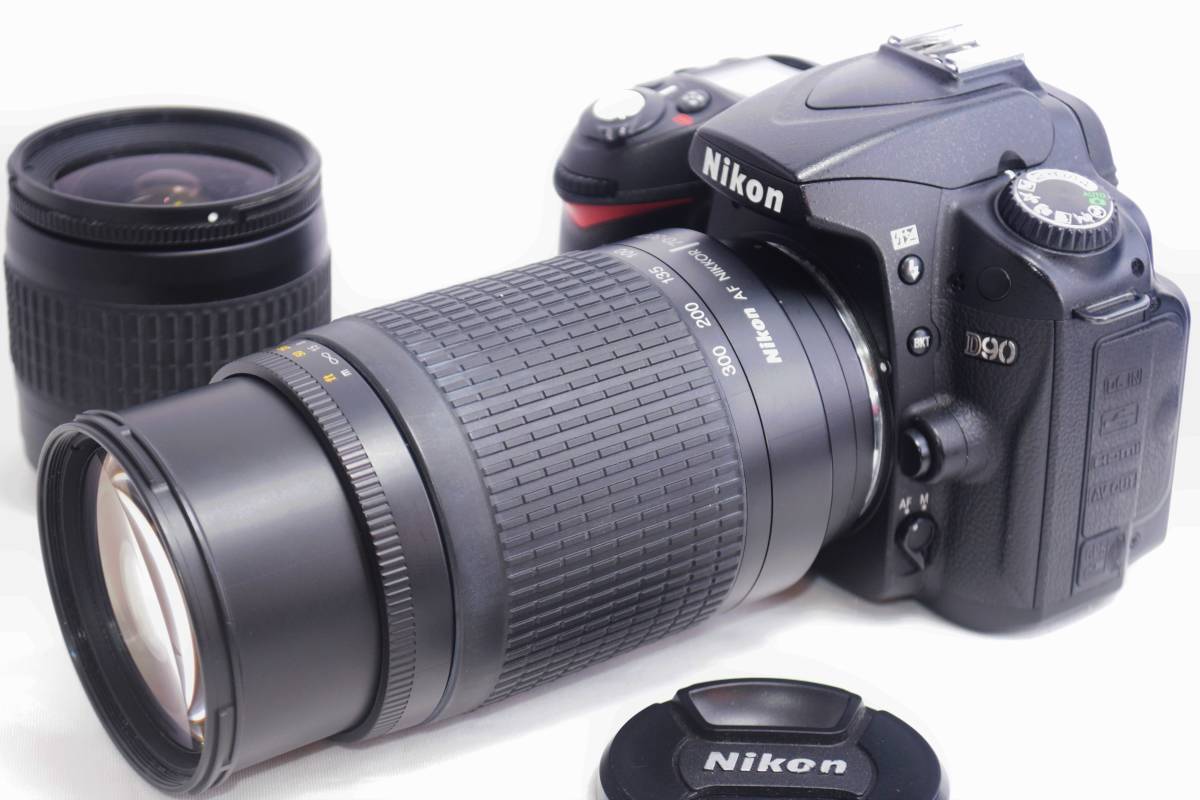 高評価なギフト 極美品 ニコン D90 18-105VR Kit 200mm望遠セット