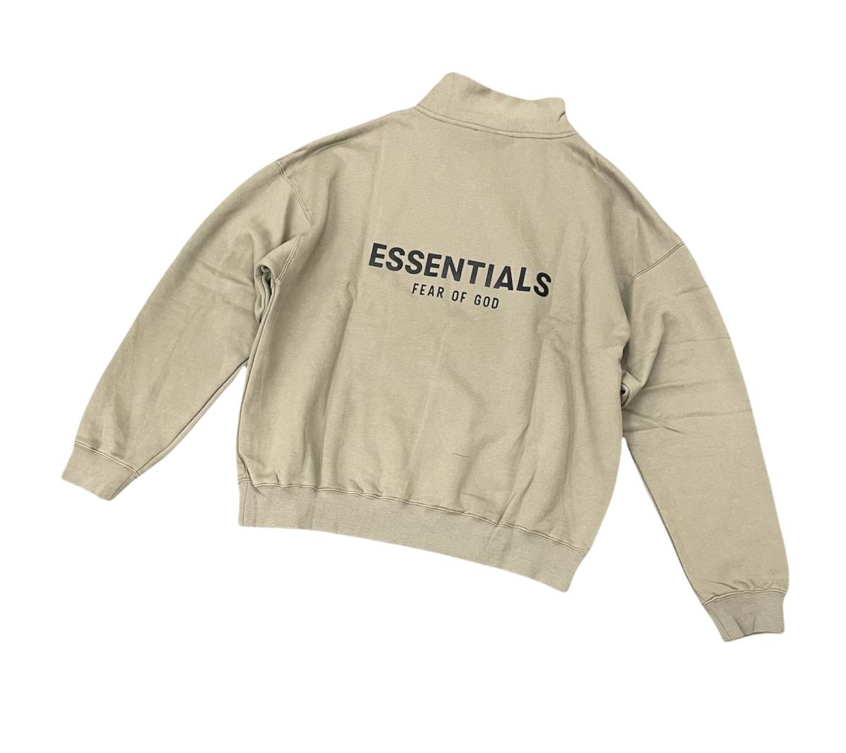 新品 □ FOG ESSENTIALS バックロゴ ラバープリント ハーフジップ